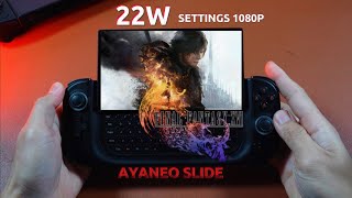 AYANEO SLIDE: Final Fantasy XVI  | Low-High Settings | 20W | 1080p | Gameplay | Let's See