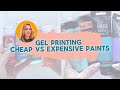 $1 or $5.99? Comparing cheap and expensive paints for different gel printing techniques