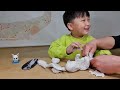 😎scp 173 the sculpture the original 😉지점토로 땅콩이 만들기😀clay craft for my favorite things with daddy🤞