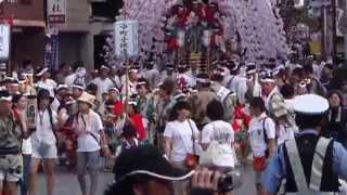 平成２７年　秩父川瀬祭　中町の笠鉾　曳行　２０１５．７．１９　Chichibu Kawase Matsuri