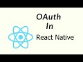 OAuth in React Native