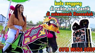 Kuda renggong || di naikin teteh cantik || di Sukamenak Rancaekek || Cuta muda || kuda cantik