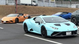 パレードランに向かうランボルギーニ！ 鈴鹿サーキット 60th Anniversary Lamborghini Day アヴェンタドール ウラカン ウルス ミウラ カウンタック ガヤルド