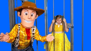 Toy Story Sheriff Woody and the Assistant are Tricked by Gabby Gabby