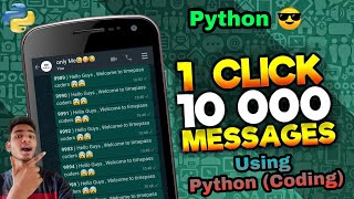 Python project | 10,000 whatsapp messages in one second | Python mini project | programming | coding