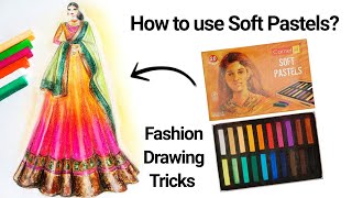 How to use Soft Pastels | Ethnic wear | Fashion Illustration