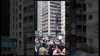PROTESTO EM SÃO PAULO PEDE FIM DOS BOMBARDEIOS À FAIXA DE GAZA #shorts