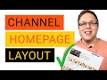 YouTube Channel Customisation 2022 - Homepage Layout