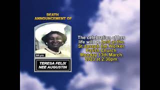 Teresa Felix nee Augustin short