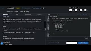 Richie Rich || codechef solution.