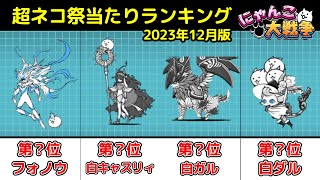 【にゃんこ大戦争】超ネコ祭当たりキャラランキング!!【最新2023年12月版】【The Battle Cats】