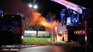 Recyclingsbedrijf A Talen aan de Ambachtsstraat in Stadskanaal grote brand 27 11 17