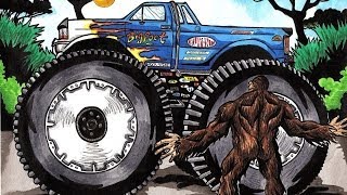 Bigfoot Meets Bigfoot - A Dredfunn Original - Time Lapse Art