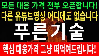 [주식]푸른기술 - 주가전망과 대응전략 반드시 확인하세요! 가격 전략 모두 오픈합니다(매수가,목표가,손절가)