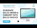 How to Generate Sales Order & Convert into Sales Invoice in RetailGraph (RG) Software