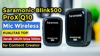 Saramonic Blink500 ProX Q10 - Mic Wireless Outdoor Jarak Jauh Kualitas Bagus bisa buat kamera dan HP