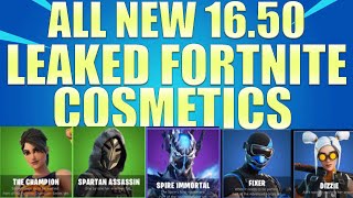 ALL Leaked 16.50 Fortnite Skins & Cosmetics - NEW Fncs skin Dizzie Fixer Spire Immortal Spartan