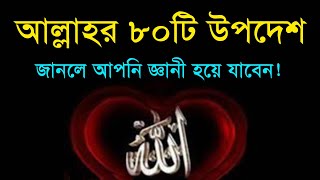 আল্লাহ তা'আলার ৮০টি উপদেশ! জানলে আপনি জ্ঞানী হয়ে যাবেন!! || 80 advices of Allah!