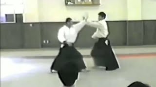 Doshu Moriteru Ueshiba Uke Miyamoto Tsuruzo. 1983