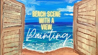 Viewpoint Beach Scene painting   #artinstruction  #beachscenery #painting
