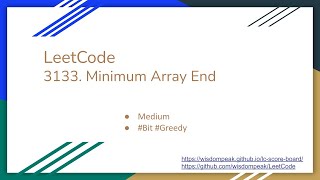 【每日一题】LeetCode 3133. Minimum Array End