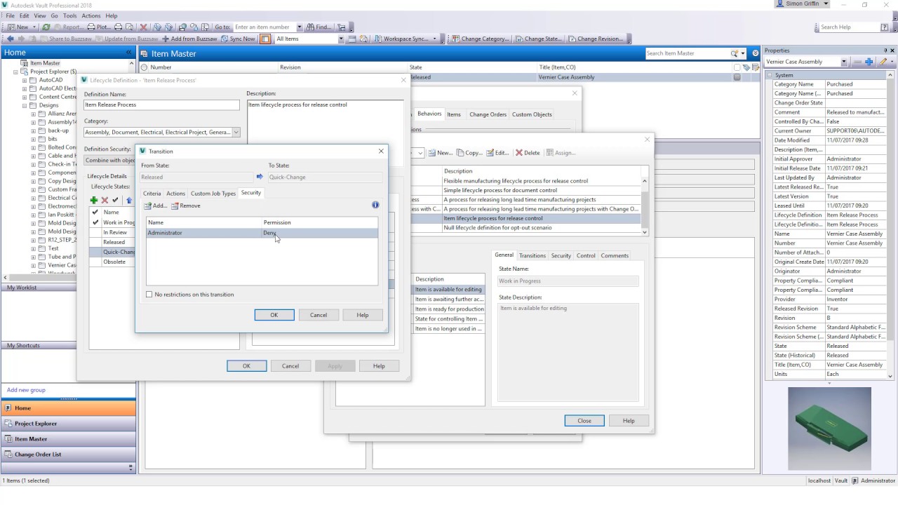 Vault Item And Lifecycle Settings Youtube