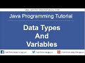 Java Programming Language Lect 3 Java Data Types And Variables