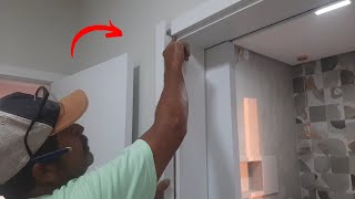 ➡️{SUPER RÁPIDO} como instalar alisar em porta de correr, guarnição em porta pronta