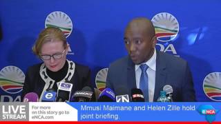 Maimane and Zille hold joint briefing