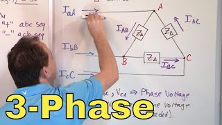 01 - Delta Load Line-Current to Phase-Current Conversion (3-Phase Circuit Analysis)