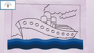 How to draw a easy titanic ship step by step||very easy||ship drawing