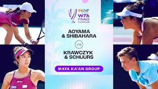 Aoyama/Shibahara vs. Krawczyk/Schuurs | 2023 WTA Finals Group Stage | WTA Match Highlights