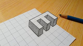 Easy 3d Drawing Letter E / How To Draw Capital Alphabet For Beginners #shorts