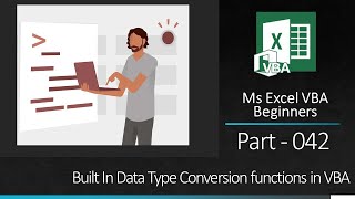 MsExcel VBA Beginners Part 042 Built-In Data Type Conversion functions in VBA