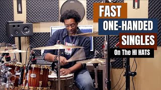 Fast One-Handed Singles On The HI HATS 🔥- How To Play & Practice