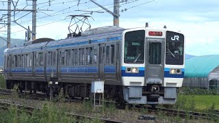 【4K】JR伯備線　普通列車213系電車　ｵｶC-08編成　清音駅発車