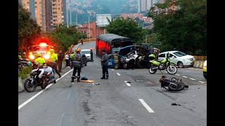 Falla mecánica habría sido la causa de múltiple choque que dejó dos muertos en Medellín