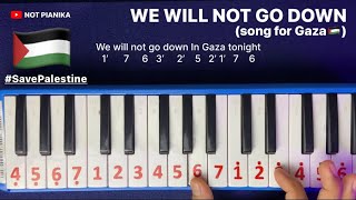 Not Pianika We Will Not Go Down - Michael Heart (song for Gaza) - Melodica Notes
