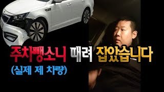 긴급영상] 주차뺑소니 검거 실제상황 정의구현 참교육 가자