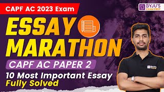 CAPF AC 2023 Essay Marathon | CAPF AC Essay writing