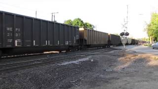 Two train meet at West Chicago, IL
