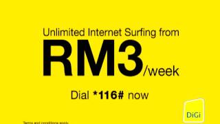 DiGi Prepaid™ Unlimited Internet Surfing from RM3/week