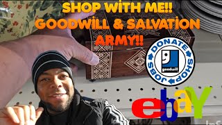 THRIFT WITH ME / SALVATION ARMY \u0026 GOODWILL!! / RESELLER #goodwill #reselling 🎉🛍️👍