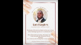 Thanksgiving Service for Ian Hayles