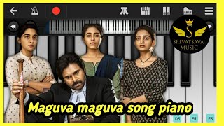 Maguva Maguva song piano tutorial || Vakeel Saab || PSPK || Nivetha Thomas || Anjali || Venu Sriram