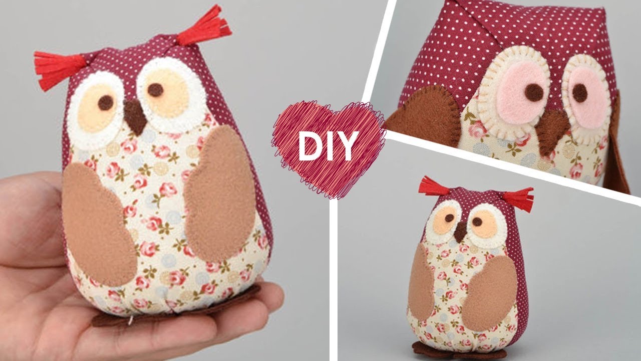 DIY. How To Sew An Owl. Free Pattern - YouTube