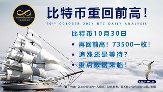 【比特币10月30】重回前高！63500一枚！今天会创新高吗？合约应该如何操作呢？Return to ATH! 63.5K per BTC!! #btc #crypto #trading #web3