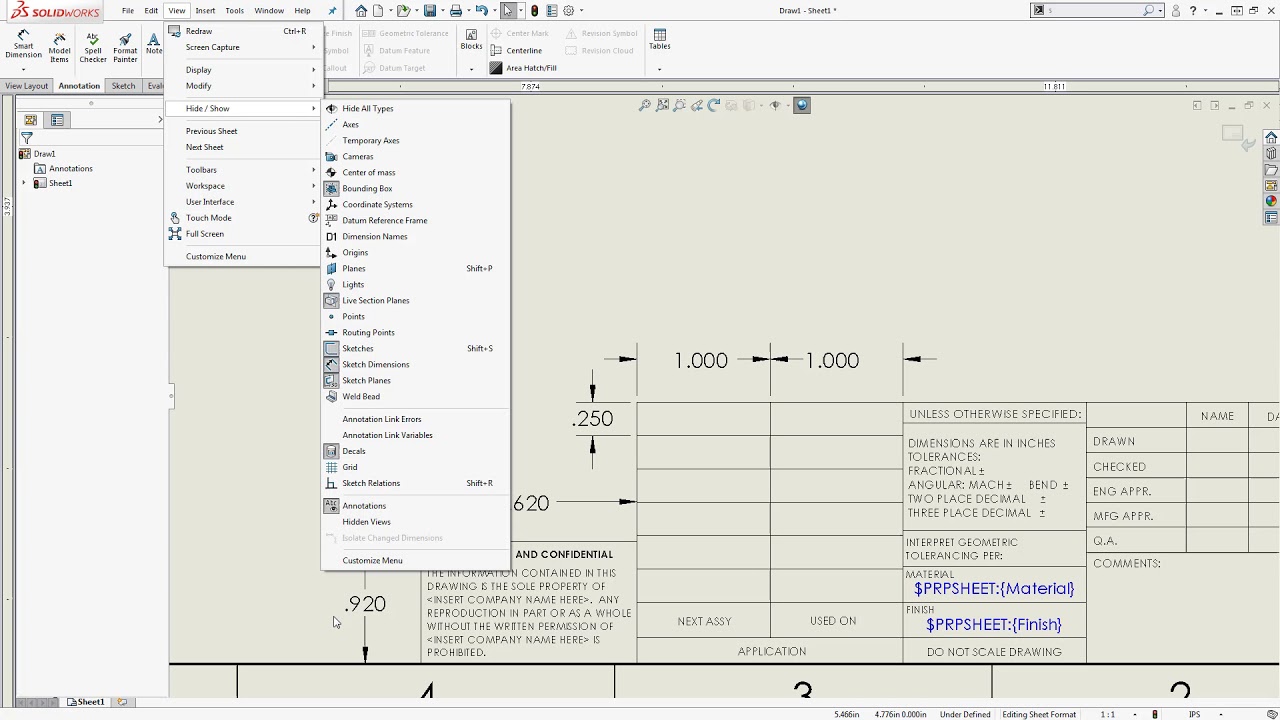 Solidworks Title Block Template Prntbl Concejomunicipaldechinu Gov Co