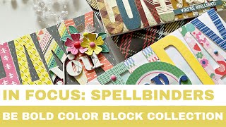 #110 In Focus: Spellbinders Be Bold Color Block Collection - Thank You, Congrats \u0026 Happy Birthday