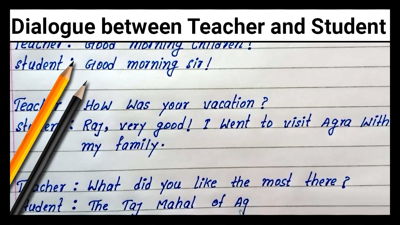 Dialogue Between Teacher And Student In Class | Teacher And Student ...